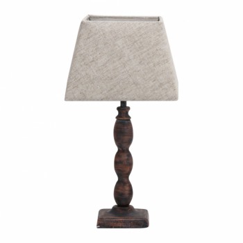 Distribuidor - Lâmpadas Diversas | Sobre Mesas Decoração | SOBREMESA GURAMI 1XE27 MARRON RUSTICO 39X20X20 CM Ref: 133971002